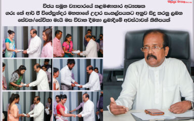 විජය සමූහ ව්‍යාපාරයේ මැයි මස විවාහ දීමනා ලබා දීමේ අවස්ථාවන් කිහිපයක්.